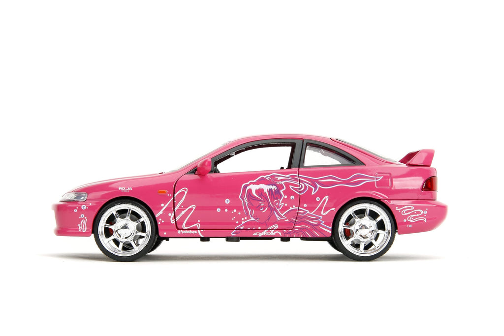 Jada Toys – Fast & Furious 1:24 Honda Integra (Suki’s Pink Design) – Die-Cast Model Car, Detailed Exterior, Authentic Movie Replica, Collectible Toy – Ages 8+, Pink