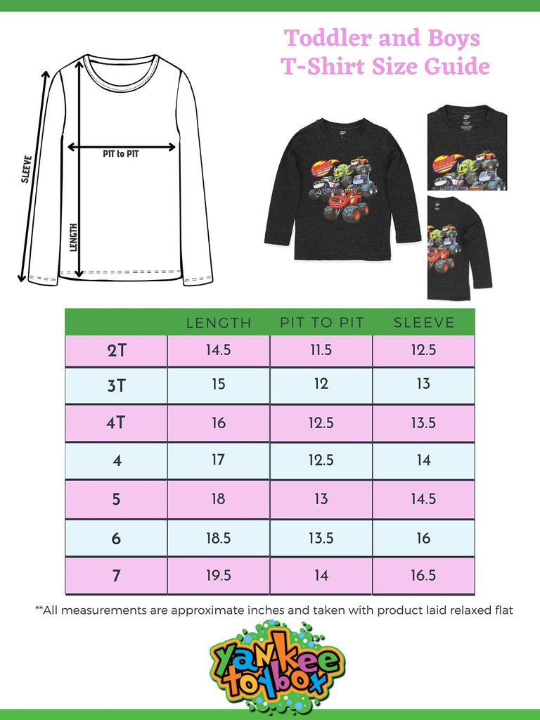 Blaze and The Monster Machines Toddler Long Sleeve T-Shirt Tee (4T, Gray)