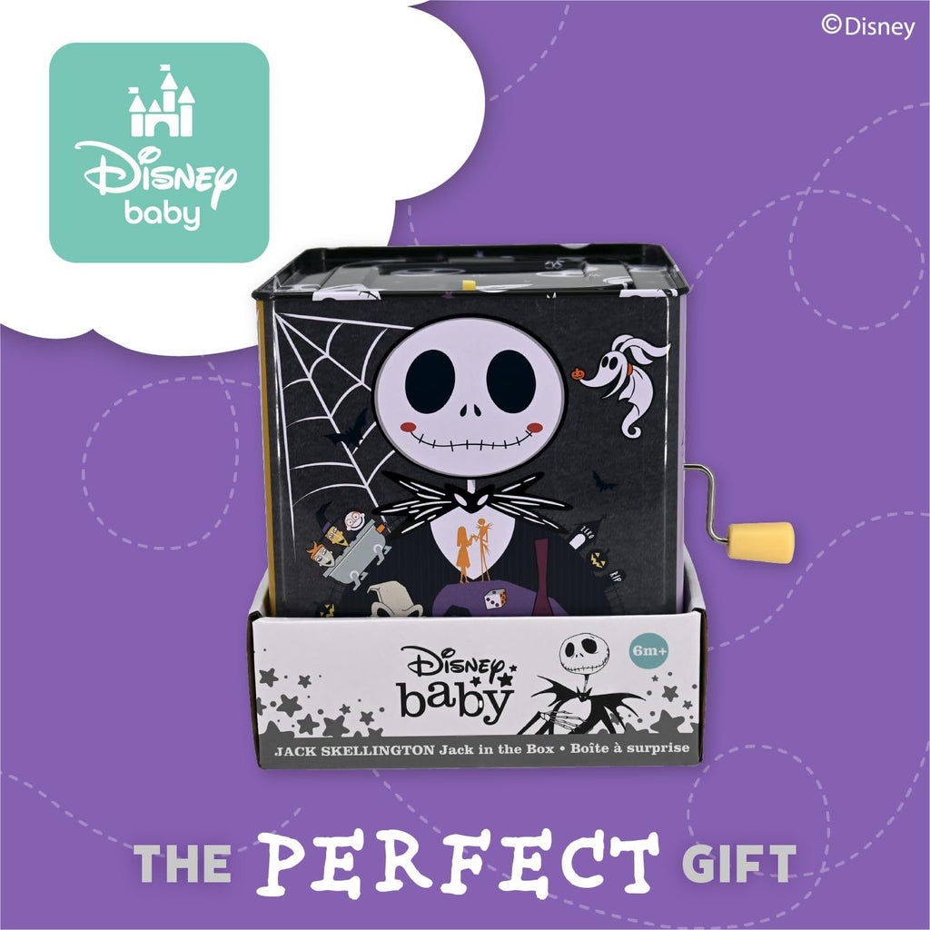 KIDS PREFERRED Disney Baby The Nightmare Before Christmas Jack Skellington Classic Jack in The Box Musical Toys for Babies and Toddlers, 5 Inches