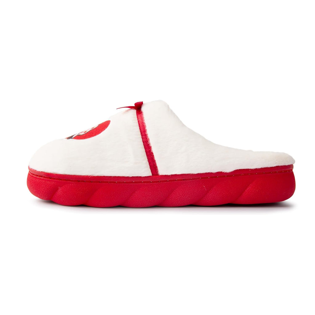 Handcraft Strawberry Shortcake Girls Plush Clog Slippers with Satin Bow and Icon, Cream, 2-3 Big Kid