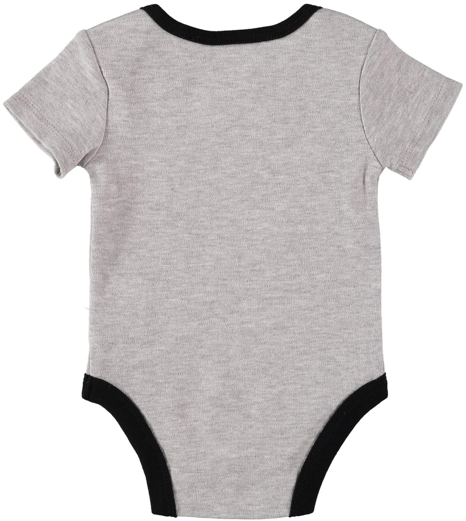 Star Wars The Mandalorian Baby Boys Bodysuit, Pants and Hat Clothing Set - Baby Yoda Baby Clothes (Grey/Green/Black, 6-9M)