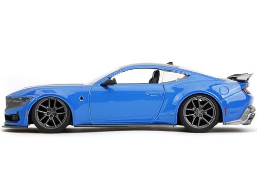 2024 Dark Horse Blue Metallic with Black and Gray Stripes Bigtime Muscle Series 1/24 Diecast Model Car by Jada 35276