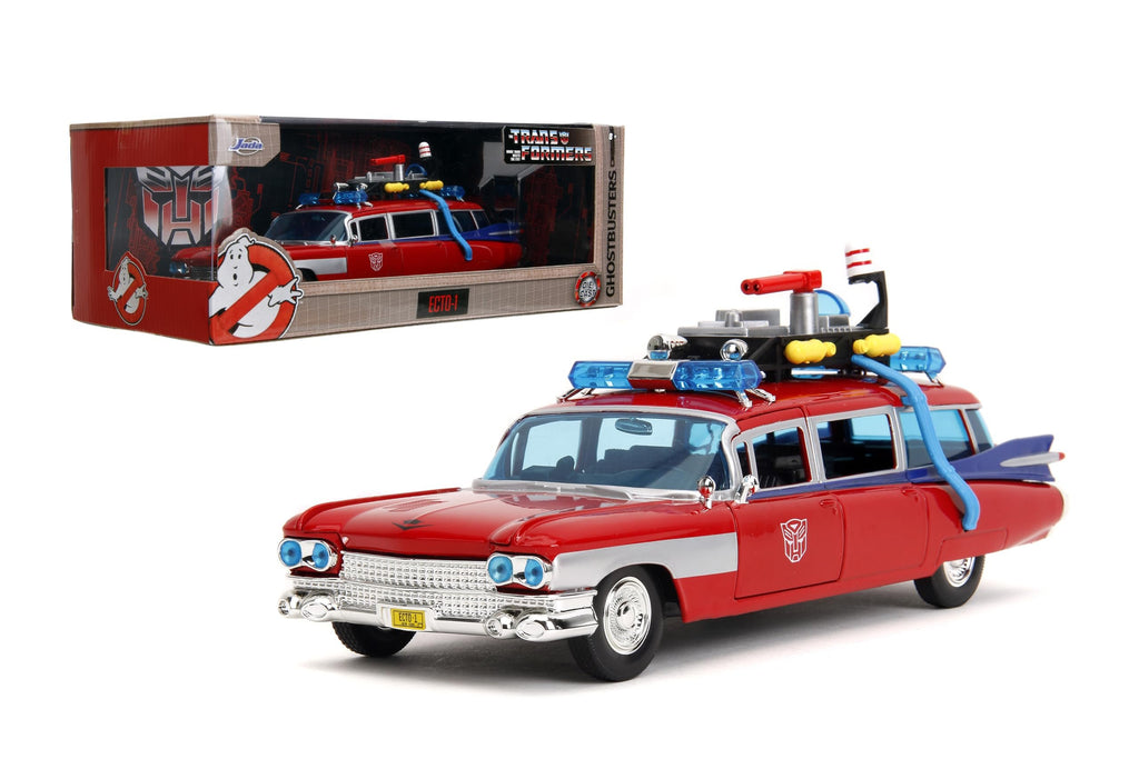 Jada Toys - Ghostbusters Ecto-1 Transformers Mashup 1:24 Die-Cast Car