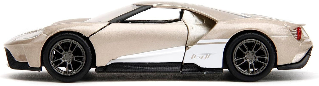 Pink Slips 1:32 W1 2017 Ford GT Die-Cast Car, Toys for Kids and Adults(Metallic Gold)
