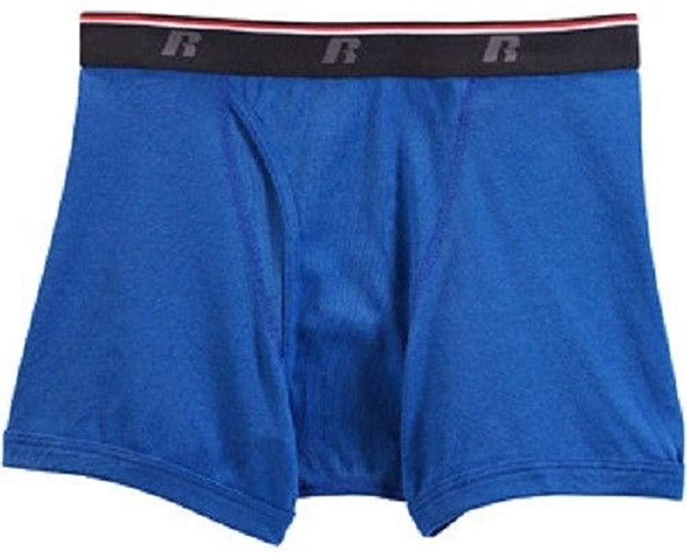 Russell Mens Comfort Performance Short Leg 6-pk Boxer Briefs Sizes 2XL Spandex