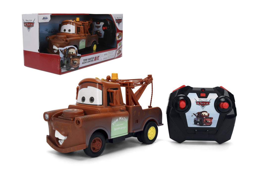 Jada Toys Disney Pixar Cars Turbo Racer Tow Mater – 1:24 Scale RC Vehicle – Turbo Boost, USB Rechargeable, 2.4GHz – Remote Control Toy for Kids Ages 6+ – Rust Finish