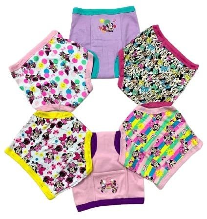 Toddler Girls' Minnie Mouse Training Pants, 6 Pack 2T
