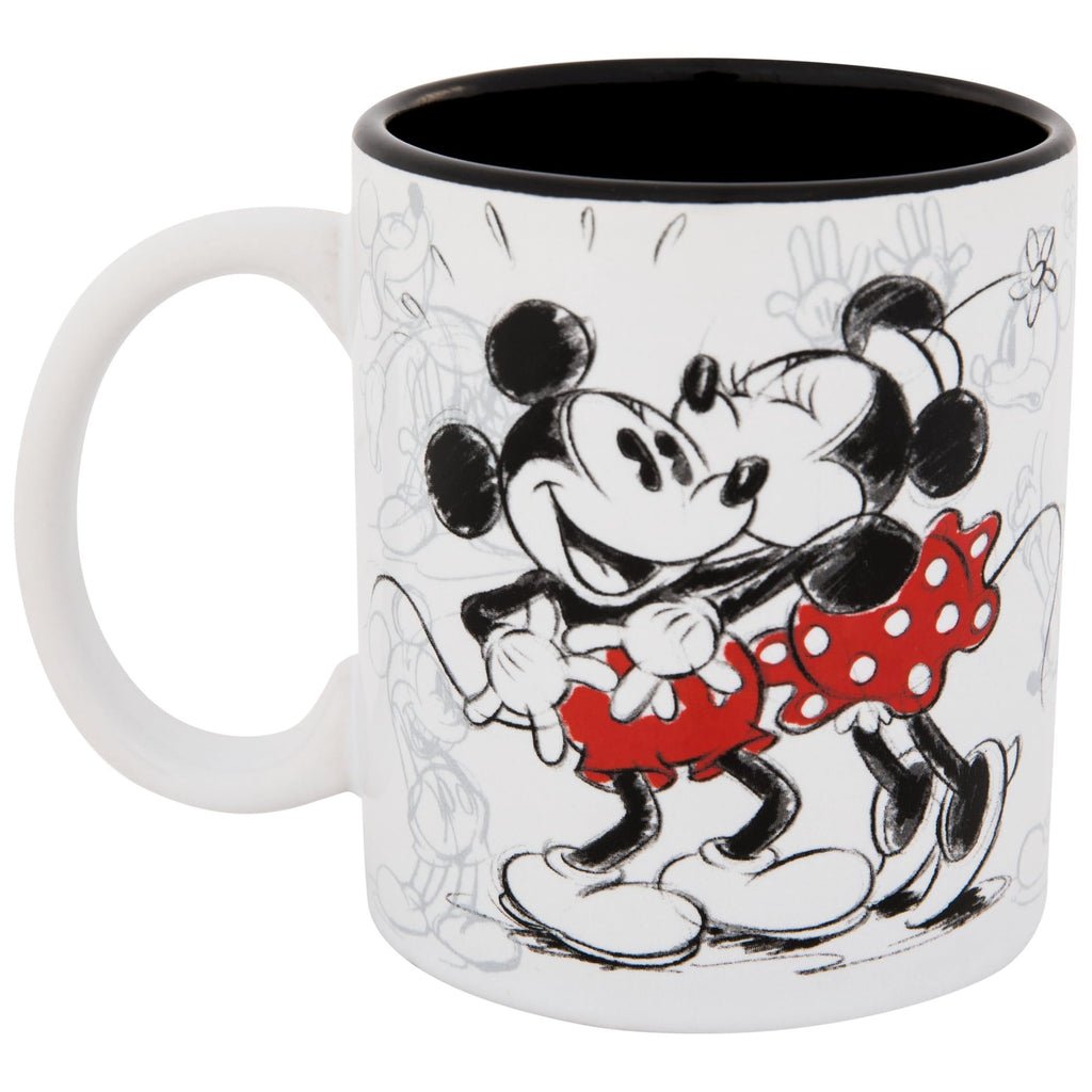 Jerry Leigh Mickey and Minnie Mouse Kissy Sketch 11oz. Mug