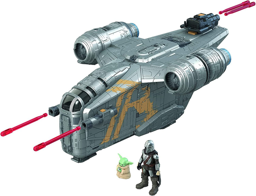 Star Wars Mission Fleet The Mandalorian The Child Razor Crest Outer Rim Run Deluxe Vehicle with 2.5-Inch-Scale Figure, for Kids Ages 4 and Up