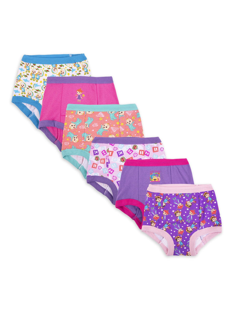 Cocomelon Toddler Girls Training Pants, 6 Pack, 2T-3T