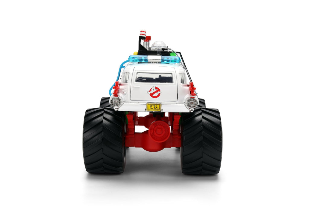 Jada Ghostbusters Ecto-1 Monster Truck Toys - Hollywood Rides Die-cast Vehicle, Opening Doors, 1:24 Scale, Ages 8+