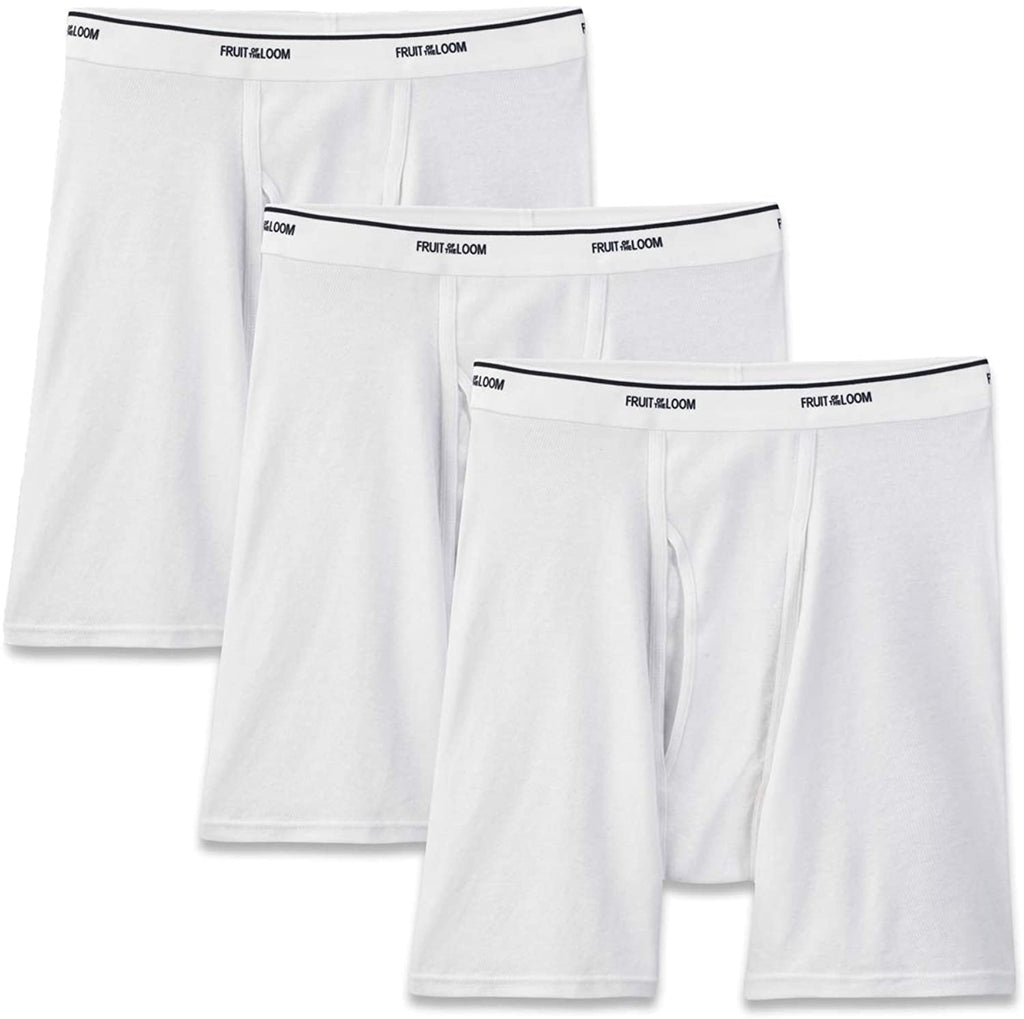 Fruit of the Loom Men's Coolzone White Boxer Briefs - 3 Pack 3BL7600