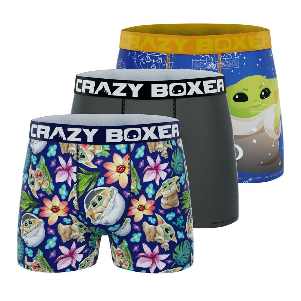 CRAZYBOXER Men's Underwear The Mandalorian Soft Comfortable Boxer Brief Original (3 PACK)