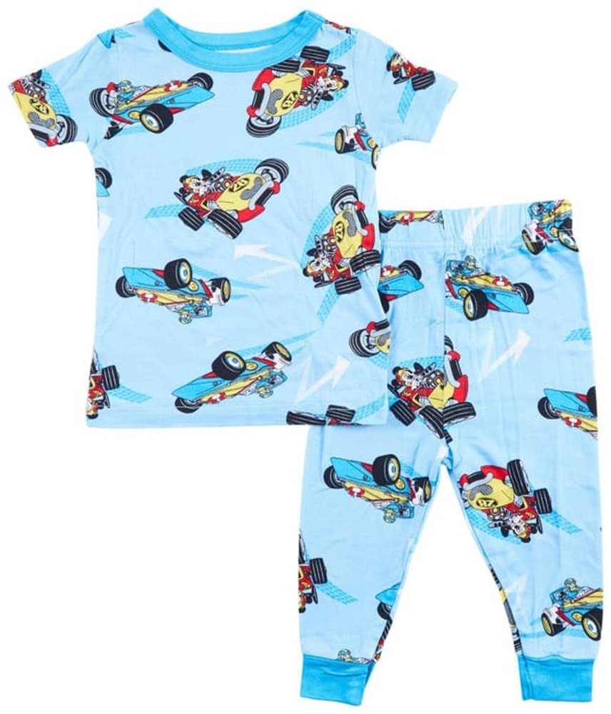 Centric Brands Disney Mickey Mouse Boys’ Pajama Set – Short Sleeve Top & Pants – Sizes 2T–4T – Mickey, Donald, Goofy & Pluto