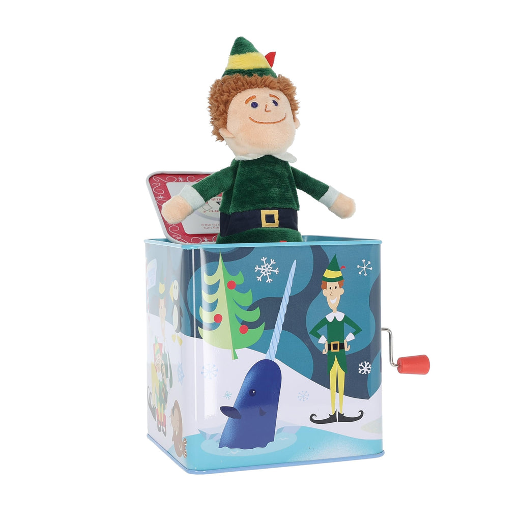 KIDS PREFERRED Warner Brothers Elf Jack-in-The-Box - Buddy The Elf Musical Toy for Kids & Toddlers