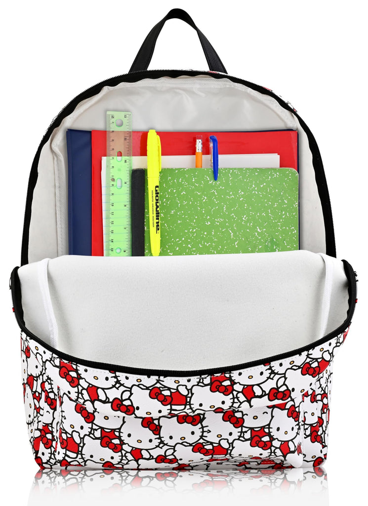 Sanrio Hello Kitty Backpack for Girls, Boys, Women, Men, Adults, Unisex | Cute PU Leather Large Travel Backpack Purse Shoulder Purse | Hello Kitty Bag and Accessories