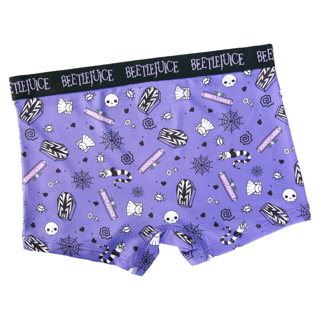 BEETLEJUICE 4-Pack Underwear, Athletic Girls-Boxer Brief, Shorts Sizes 4, 6, 8 & 10