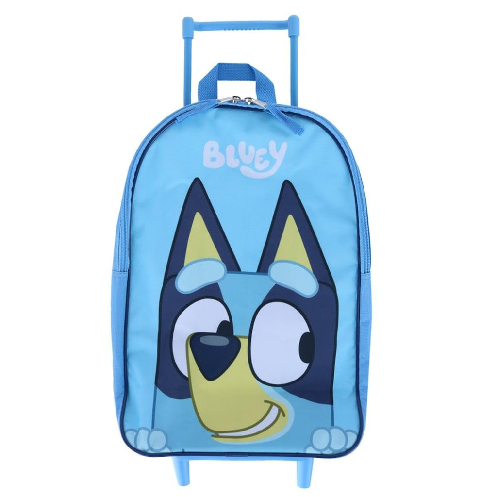 Accessory Innovations Kids Disney Bluey and Bingo 16-inch Rolling Luggage, Light Blue