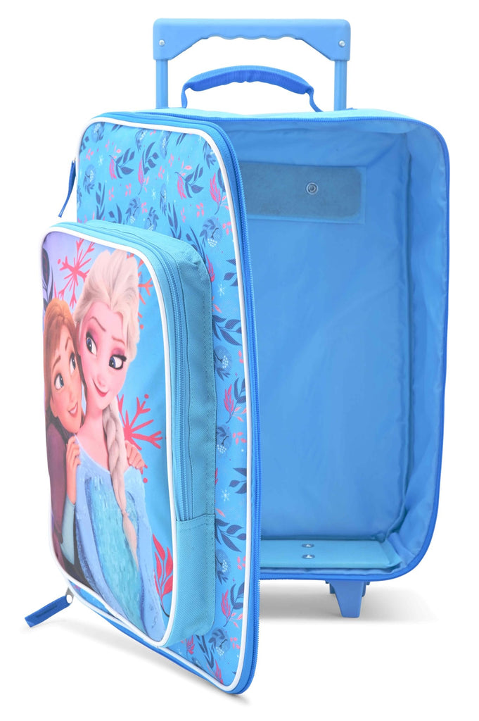 Fast Forward Frozen Girls Luggage 16" Soft Side Wheeled Pilot Case- Rolling Suitcase 16x12x5