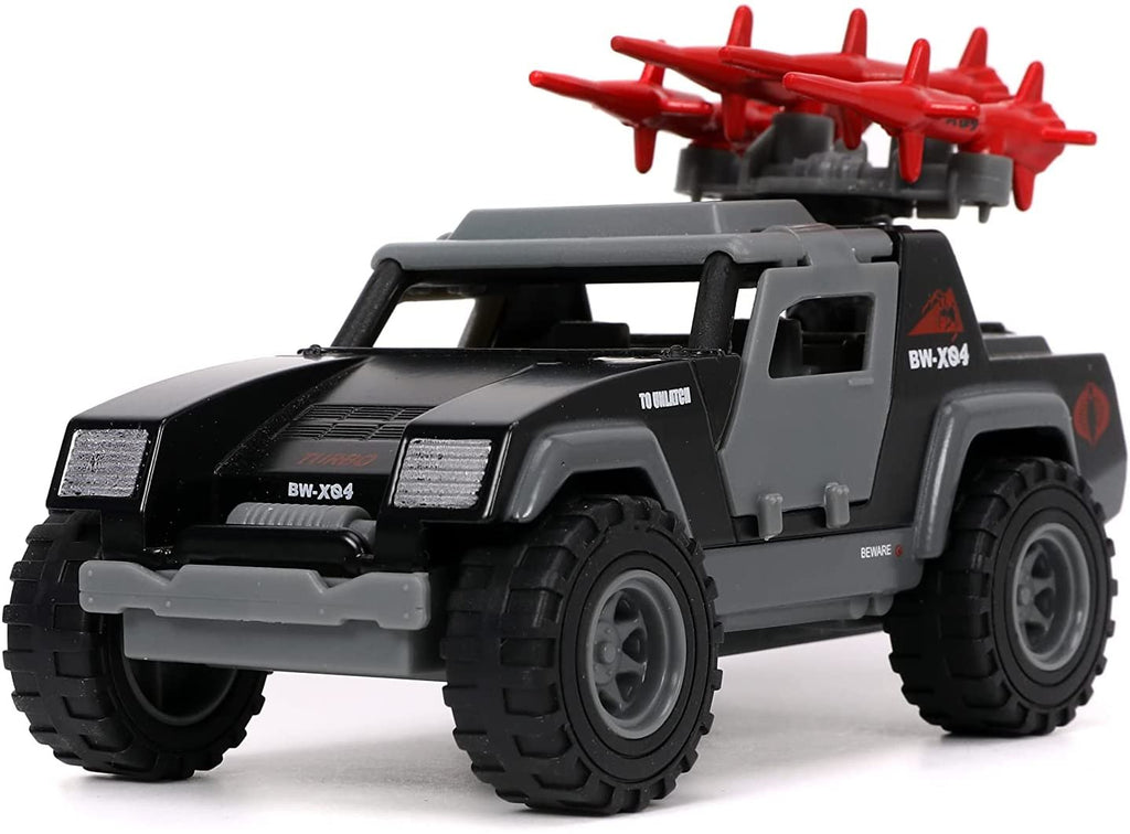 Jada Toys G.I. Joe 1:32 Stinger Die-cast Car with 1.65" Cobra Commander Figure, Toys for Kids and Adults