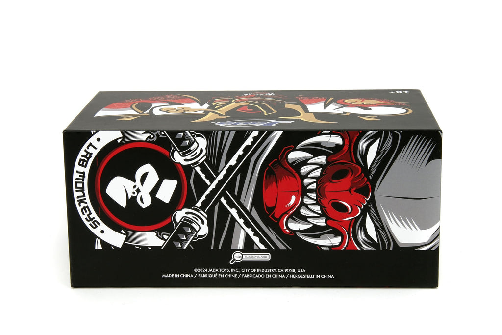 Jada Toys Lab Monkeys 1993 Mazda RX-7 with Saru Figure - 1:24 Diecast Car - Collectible Car Model - Premium Details, Limited Artist Edition - Collector Toys for Adults