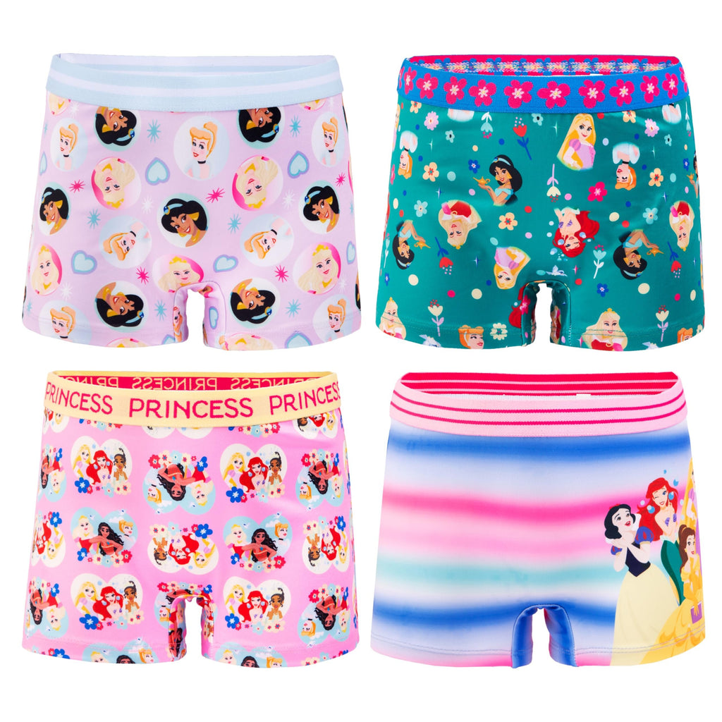 Disney Girls' Princess Panty Multipacks with Favorites Cinderella, Belle, Ariel and More in Sizes 2/3t, 4t, 4, 6, 8