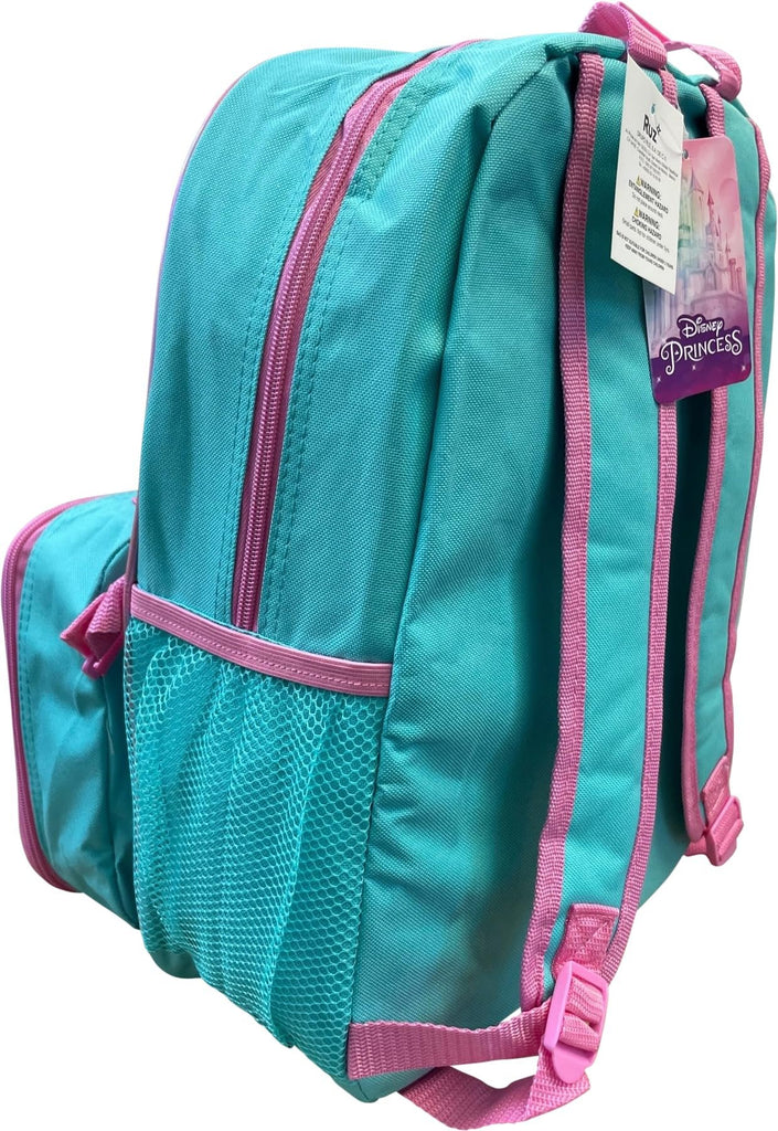 Kid's Licensed 16 Inch Backpack With Removable Lunch Box Set (Minnie Mouse Pink)