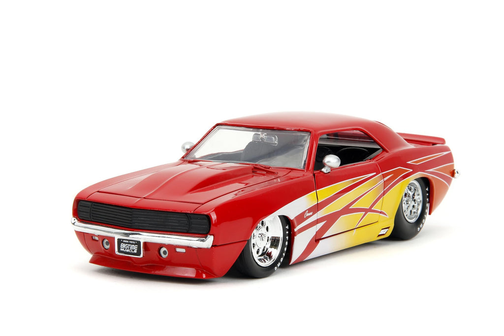 Big Time Muscle 1:24 1969 Chevrolet Camaro Die-Cast Car, Toys for Kids and Adults(Red)