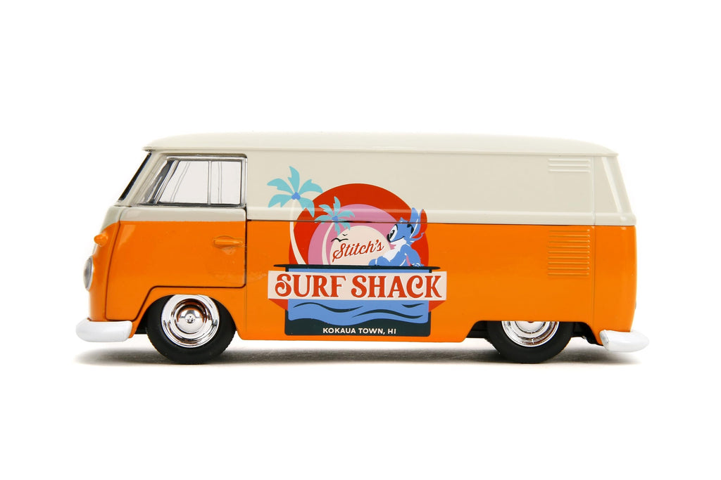 Jada Hollywood Rides Disney Stitch 1961 VW Bus - Die-cast Car with Opening Doors, 1:32 Scale, Ages 8+ (Collector’s Edition)