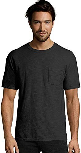 Hanes Men's Pocket Tees 4 Pack FreshIQ Odor Control Cotton Tagless