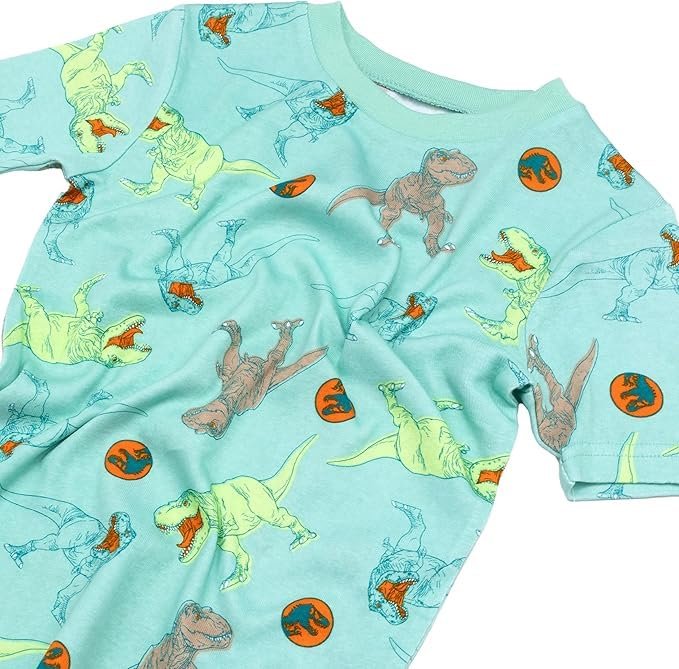 Jurassic World boys 4-piece Snug-fit Cotton Pajama Set, Soft & Cute for Kids
