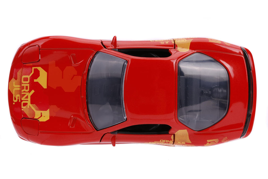 Fast & Furious 1:32 Orange JLS Mazda RX-7 Die-Cast Car, Toys for Kids and Adults