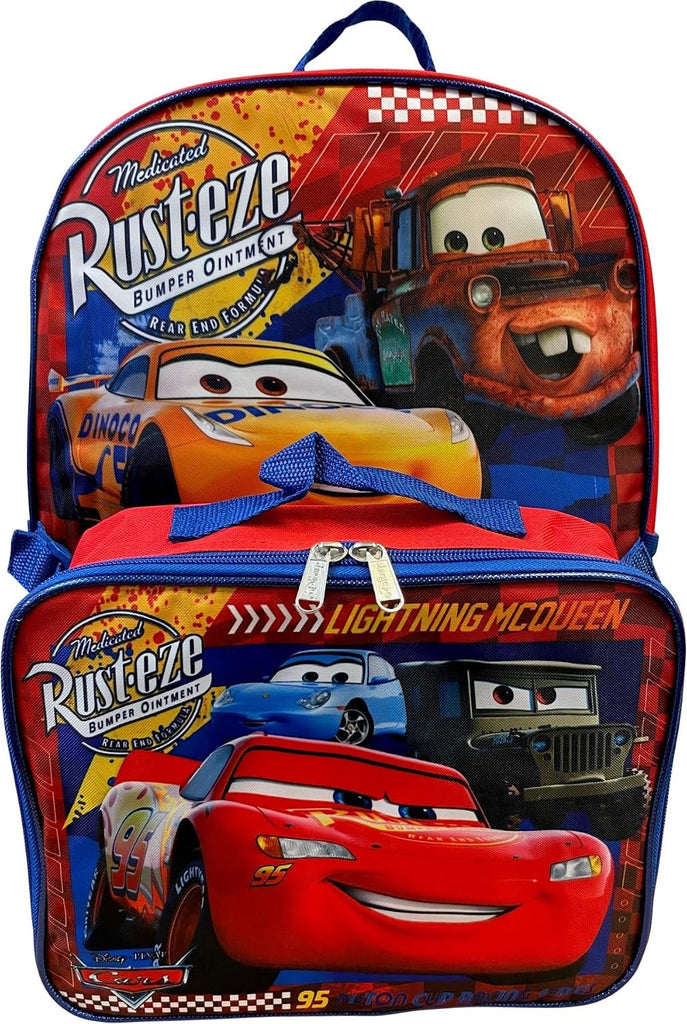 Kid's Licensed 16 Inch Backpack With Removable Lunch Box Set (Minnie Mouse Pink)