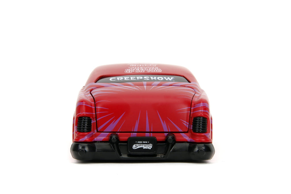 Jada 1951 Mercury Matt Red with Purple Stripes and Creep Diecast Figure Creepshow (1982) Movie Hollywood Rides Series 1/24 Diecast Model Car