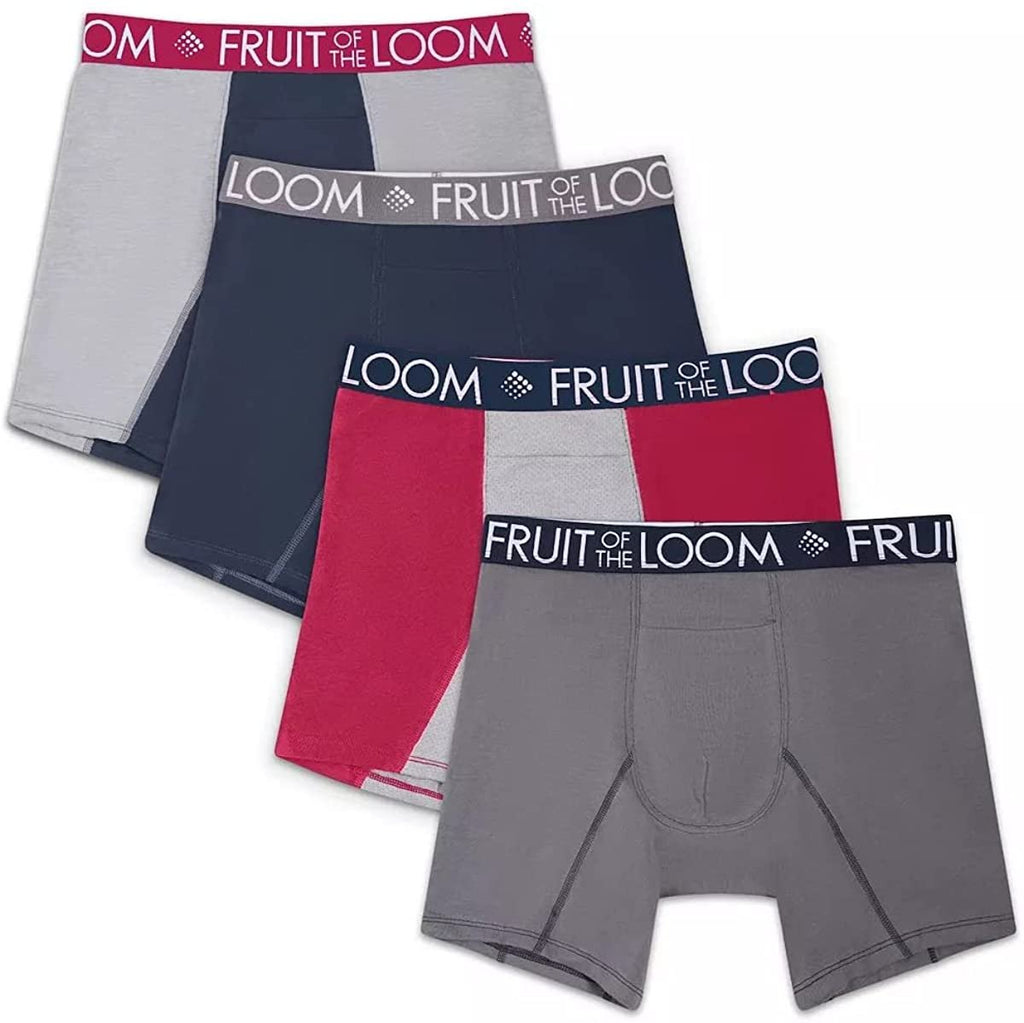 Fruit of the Loom Men's Boxer Briefs 5-Pack Signature/Regular Long Leg/Regular Leg S-2X