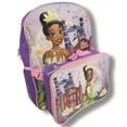 Girls Princess Tiana Full Size 16 Inch Backpack with Detachable Lunch Box