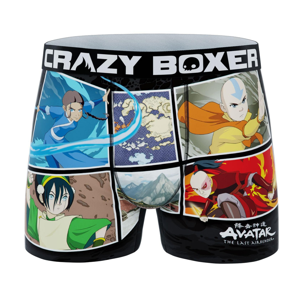 CRAZYBOXER Men's Underwear Avatar Stretch Lightweight Boxer Brief Comfortable (3 PACK)
