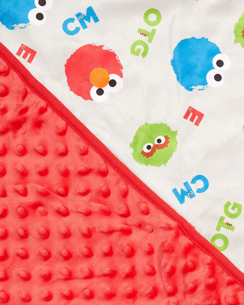 Happy Threads Sesame Street Baby Unisex Plush Polar Fleece Blanket – Sesame Street Gifts for Baby (Red/Blue/Green, 0-12 Months)