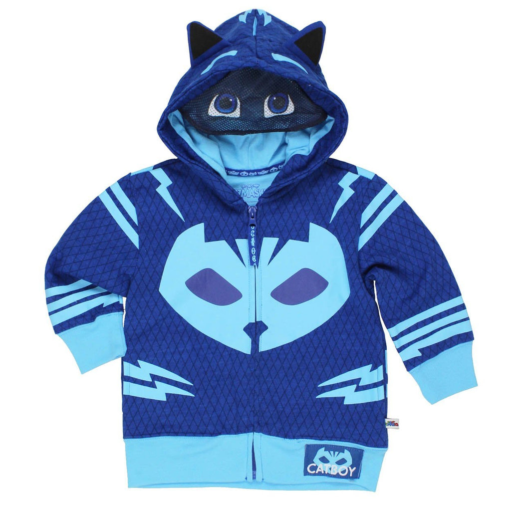 PJMASKS Little Boys' Toddler Catboy Hoodie, Blue, 3T