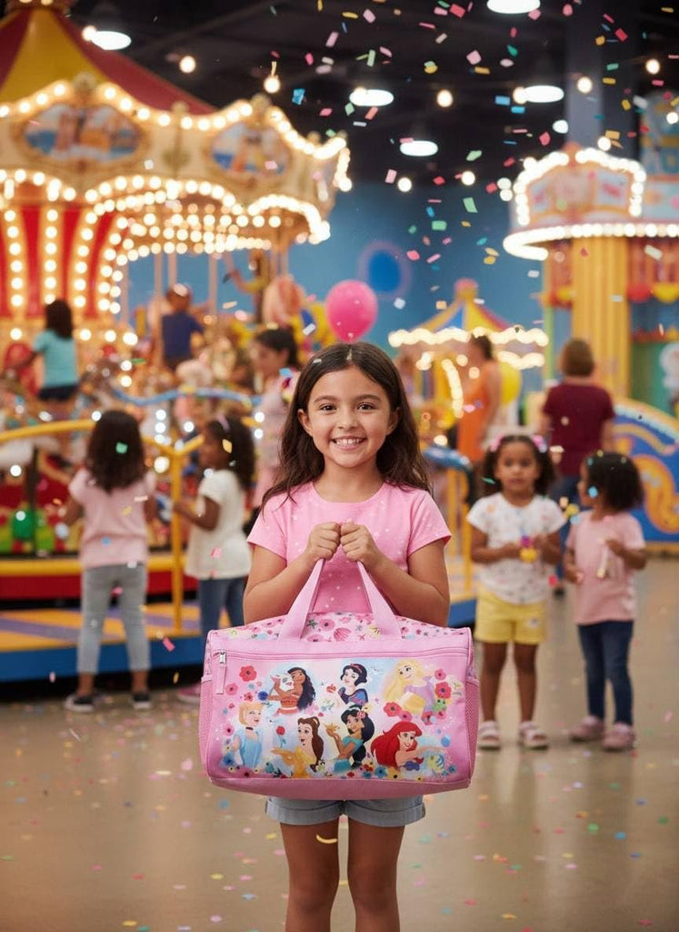Disney Kids Duffle Bag 16.5" – Travel & Sports Bag with Zipper Pocket, Mesh Side Pockets & Shoulder Strap