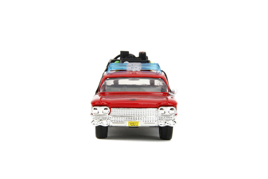 Jada Hollywood Rides Transformers x Ghostbusters Ecto-1 G1 Mashup - Die-cast Car with Opening Doors, 1:32 Scale, Ages 8+ (40th Anniversary Edition)