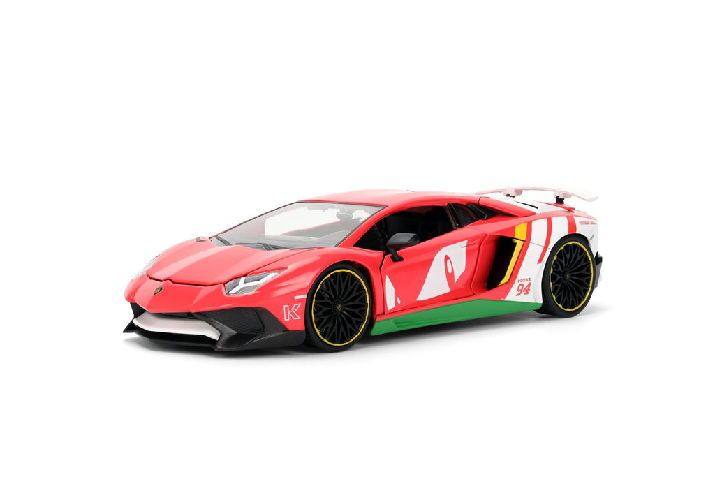 Jada Sonic Knuckles with Lamborghini Aventador SV – Hollywood Rides Die-Cast Vehicle & Knuckles Figure Toys – Opening Doors & Hood – Ages 8+