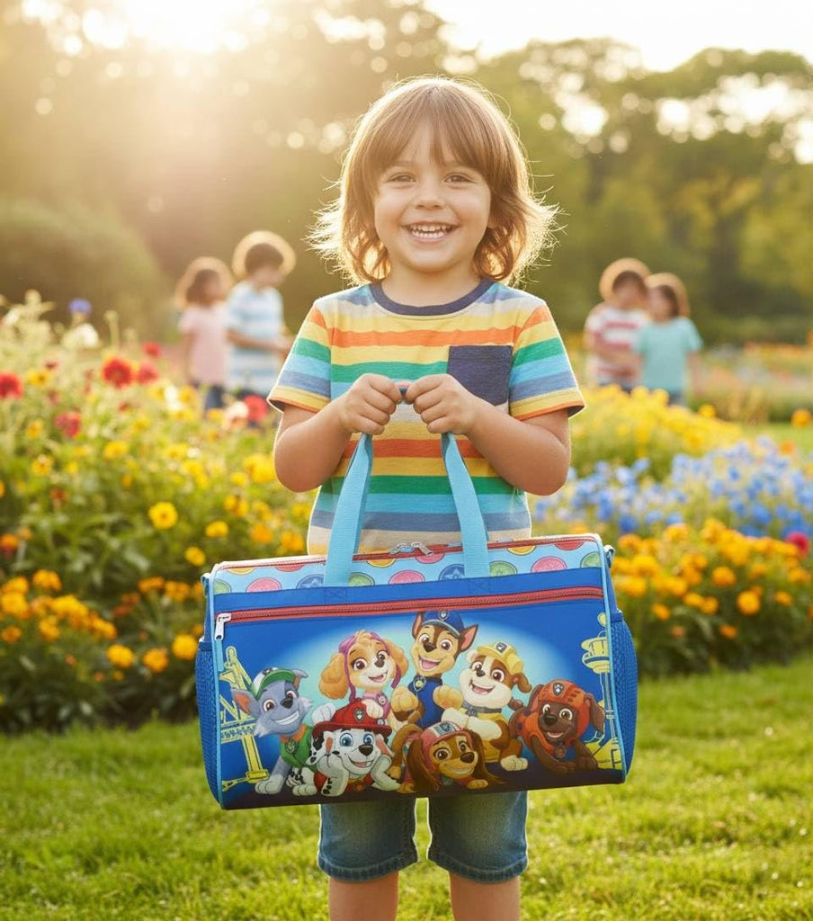 Disney Kids Duffle Bag 16.5" – Travel & Sports Bag with Zipper Pocket, Mesh Side Pockets & Shoulder Strap
