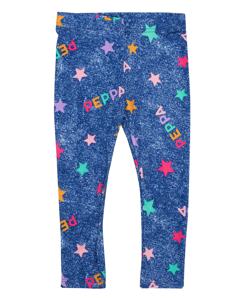 Peppa Pig Toddler Baby Girls Long Sleeve Shirt & Leggings Set (Pink/Navy, 4T)