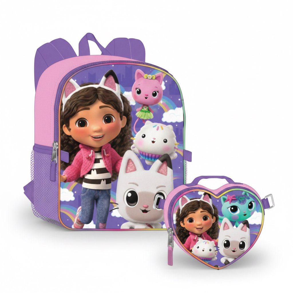 Frozen Fast Forward Disney and more 16" Backpacks With Lunch Bag - Licensed Characters Kids Schoolbag