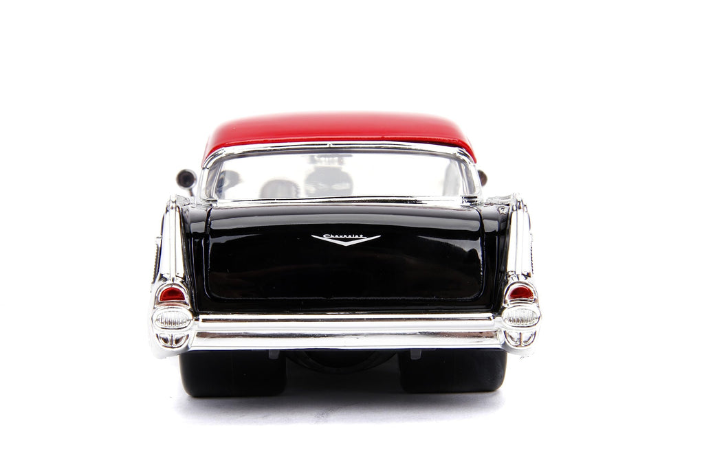 Jada Toys Big Time Muscle 1:24 1957 Chevy Bel Air Die-Cast Car (Black/Red)