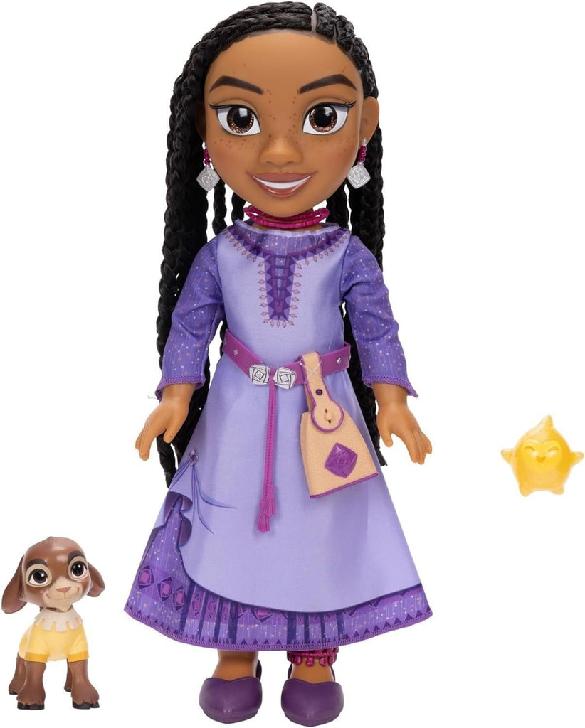 Disney's Wish Singing Asha Doll with Valentino & Star Figures, Asha Signs & Talks, 14 Inches Tall