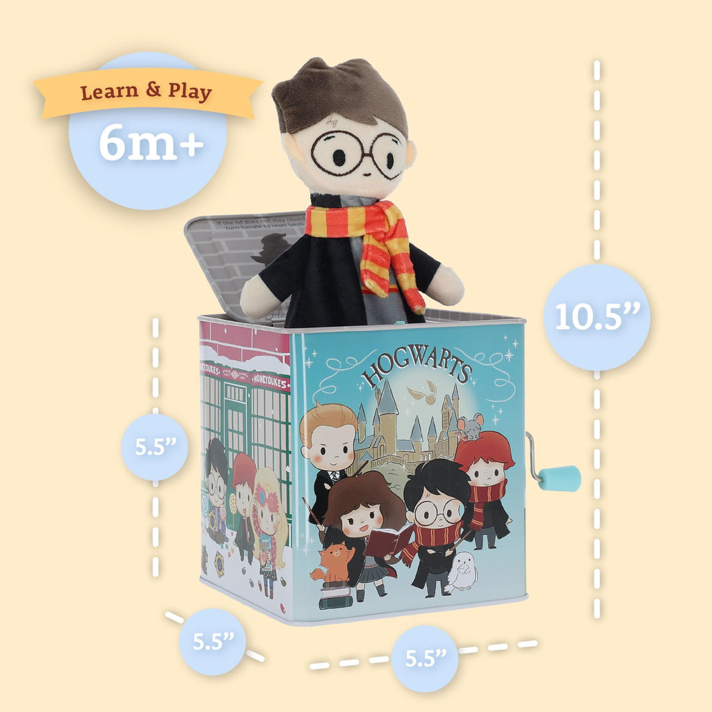 KIDS PREFERRED Harry Potter Toys Jack in the Box Baby Toy, Kid Harry Potter Toys for Toddlers 1-3, Developmental Toys for 1 Year Old, Hogwarts Plush