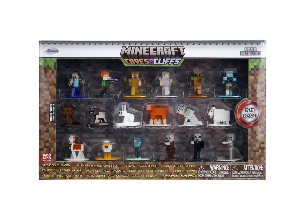 Minecraft Caves & Cliffs 18-Pack W10 1.65” Die-Cast Collectible Figures