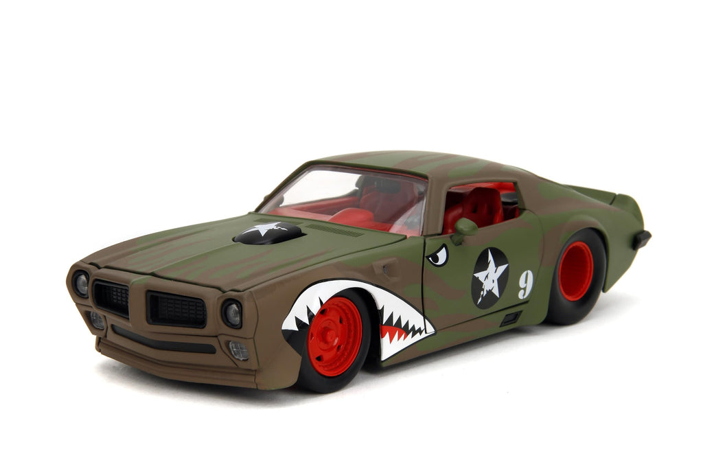 Bigtime Muscle 1:24 1972 Pontiac Firebird Die-Cast Car, Toys for Kids and Adults(Primer Green)